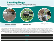 Tablet Screenshot of boarding4dogs.com